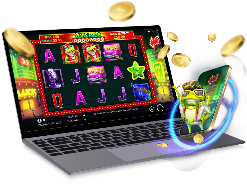 Elvis Frog in Vegas pokie at Ripper Casino